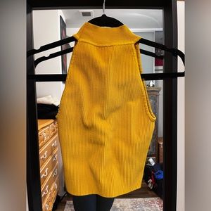 Aritzia, Babaton, sculpt neck halter top - yellow XS